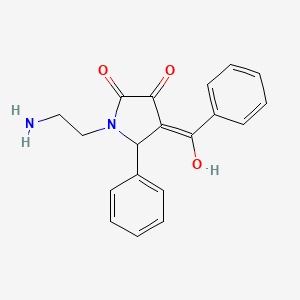 molecular formula C19H18N2O3 B11493375 1-(2-Aminoethyl)-4-benzoyl-3-hydroxy-5-phenyl-1,5-dihydro-2H-pyrrol-2-one 