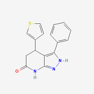 3-phenyl-4-(thiophen-3-yl)-1,4,5,7-tetrahydro-6H-pyrazolo[3,4-b]pyridin-6-one