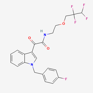 2-[1-(4-fluorobenzyl)-1H-indol-3-yl]-2-oxo-N-[2-(2,2,3,3-tetrafluoropropoxy)ethyl]acetamide