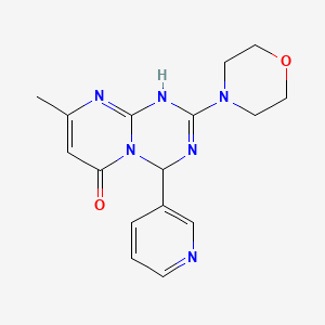 8-methyl-2-morpholino-4-(3-pyridyl)-1,4-dihydro-6H-pyrimido[1,2-a][1,3,5]triazin-6-one