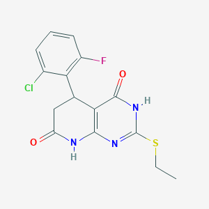 5-(2-chloro-6-fluorophenyl)-2-(ethylsulfanyl)-5,8-dihydropyrido[2,3-d]pyrimidine-4,7(3H,6H)-dione