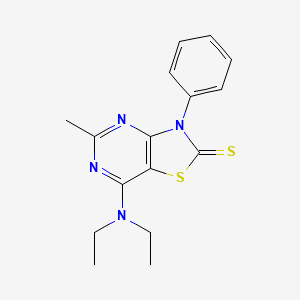 7-(diethylamino)-5-methyl-3-phenyl[1,3]thiazolo[4,5-d]pyrimidine-2(3H)-thione