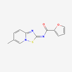 N-[(2E)-6-methyl-2H-[1,2,4]thiadiazolo[2,3-a]pyridin-2-ylidene]furan-2-carboxamide