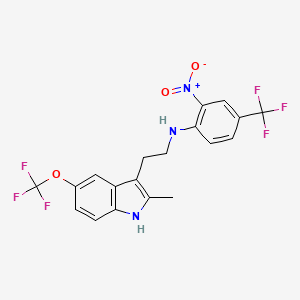 N-{2-[2-methyl-5-(trifluoromethoxy)-1H-indol-3-yl]ethyl}-2-nitro-4-(trifluoromethyl)aniline