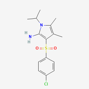 3-[(4-chlorophenyl)sulfonyl]-4,5-dimethyl-1-(propan-2-yl)-1H-pyrrol-2-amine