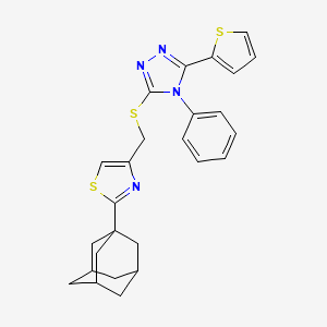 3-({[2-(1-adamantyl)-1,3-thiazol-4-yl]methyl}thio)-4-phenyl-5-(2-thienyl)-4H-1,2,4-triazole