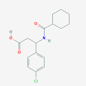 3-(4-Chlorophenyl)-3-[(cyclohexylcarbonyl)amino]propanoic acid