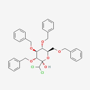 molecular formula C35H36Cl2O6 B1149352 2,3,4,6-Tetra-O-benzyl-1-C-dichloromethyl-D-glucopyranose CAS No. 140658-50-0