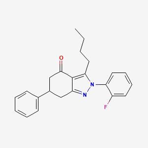 3-butyl-2-(2-fluorophenyl)-6-phenyl-2,5,6,7-tetrahydro-4H-indazol-4-one