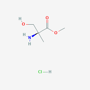 molecular formula C5H12ClNO3 B1149354 Methyl (S)-2-amino-3-hydroxy-2-methylpropanoate hydrochloride CAS No. 114396-63-3