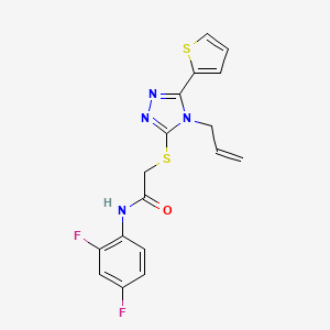 N-(2,4-difluorophenyl)-2-{[4-(prop-2-en-1-yl)-5-(thiophen-2-yl)-4H-1,2,4-triazol-3-yl]sulfanyl}acetamide