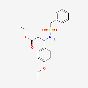 Propionic acid, 3-(4-ethoxyphenyl)-3-phenylmethanesulfonylamino-, ethyl ester