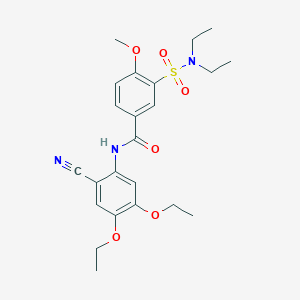 N-(2-cyano-4,5-diethoxyphenyl)-3-(diethylsulfamoyl)-4-methoxybenzamide