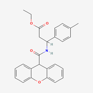 molecular formula C26H25NO4 B11493578 ethyl 3-(4-methylphenyl)-3-[(9H-xanthen-9-ylcarbonyl)amino]propanoate 