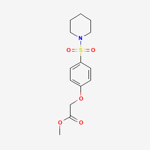 molecular formula C14H19NO5S B11493582 Methyl [4-(piperidin-1-ylsulfonyl)phenoxy]acetate 