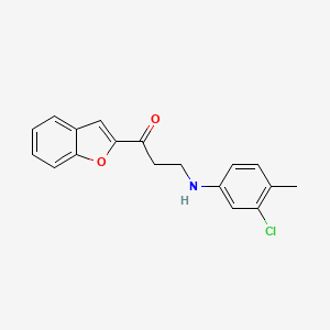 1-(1-Benzofuran-2-yl)-3-[(3-chloro-4-methylphenyl)amino]propan-1-one