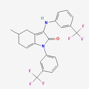 5-methyl-1-[3-(trifluoromethyl)phenyl]-3-{[3-(trifluoromethyl)phenyl]amino}-1,4,5,6-tetrahydro-2H-indol-2-one