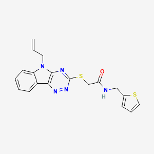 Acetamide, 2-(9-allyl-9H-1,3,4,9-tetraazafluoren-2-ylsulfanyl)-N-(thiophen-2-yl)methyl-