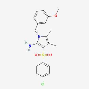 3-[(4-chlorophenyl)sulfonyl]-1-(3-methoxybenzyl)-4,5-dimethyl-1H-pyrrol-2-amine