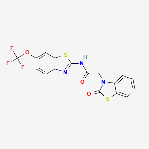 2-(2-oxo-1,3-benzothiazol-3(2H)-yl)-N-[6-(trifluoromethoxy)-1,3-benzothiazol-2-yl]acetamide