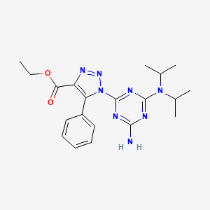 ethyl 1-[4-amino-6-(dipropan-2-ylamino)-1,3,5-triazin-2-yl]-5-phenyl-1H-1,2,3-triazole-4-carboxylate