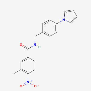 3-methyl-4-nitro-N-[4-(1H-pyrrol-1-yl)benzyl]benzamide