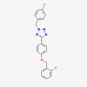 2-(4-chlorobenzyl)-5-{4-[(2-fluorobenzyl)oxy]phenyl}-2H-tetrazole