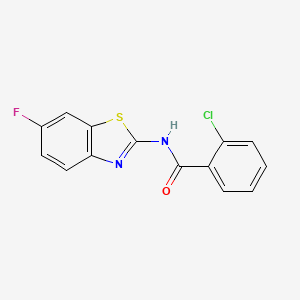 2-chloro-N-(6-fluoro-1,3-benzothiazol-2-yl)benzamide