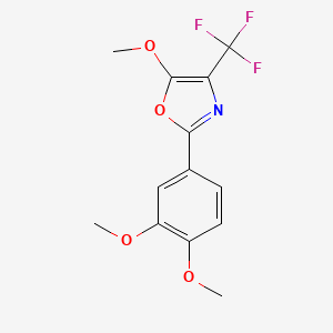 2-(3,4-Dimethoxyphenyl)-5-methoxy-4-(trifluoromethyl)-1,3-oxazole