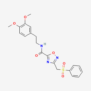 N-[2-(3,4-dimethoxyphenyl)ethyl]-3-[(phenylsulfonyl)methyl]-1,2,4-oxadiazole-5-carboxamide