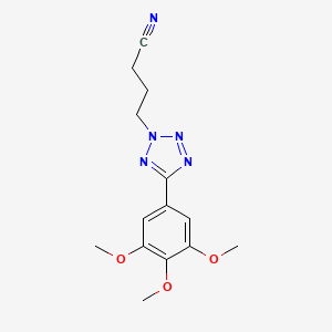 4-[5-(3,4,5-trimethoxyphenyl)-2H-tetrazol-2-yl]butanenitrile