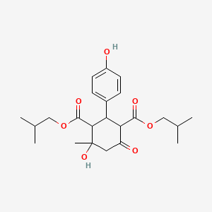 Bis(2-methylpropyl) 4-hydroxy-2-(4-hydroxyphenyl)-4-methyl-6-oxocyclohexane-1,3-dicarboxylate