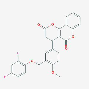 4-{3-[(2,4-difluorophenoxy)methyl]-4-methoxyphenyl}-3,4-dihydro-2H,5H-pyrano[3,2-c]chromene-2,5-dione