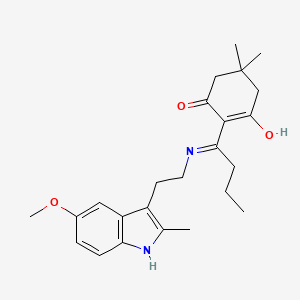 2-(1-{[2-(5-methoxy-2-methyl-1H-indol-3-yl)ethyl]amino}butylidene)-5,5-dimethylcyclohexane-1,3-dione