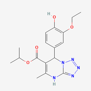 molecular formula C17H21N5O4 B11493695 Propan-2-yl 7-(3-ethoxy-4-hydroxyphenyl)-5-methyl-4,7-dihydrotetrazolo[1,5-a]pyrimidine-6-carboxylate 