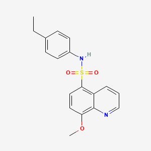 molecular formula C18H18N2O3S B11493705 N-(4-ethylphenyl)-8-methoxyquinoline-5-sulfonamide 