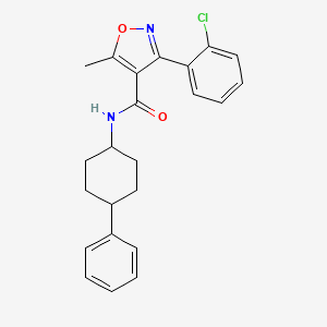 3-(2-chlorophenyl)-5-methyl-N-(4-phenylcyclohexyl)-1,2-oxazole-4-carboxamide