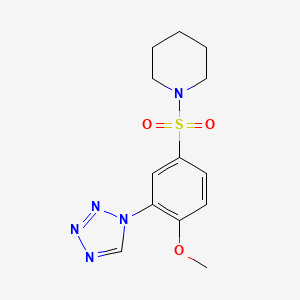 1-{[4-methoxy-3-(1H-tetrazol-1-yl)phenyl]sulfonyl}piperidine