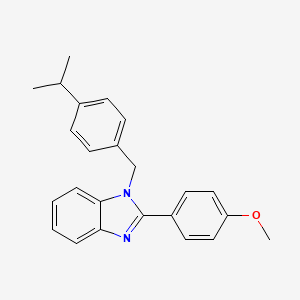 molecular formula C24H24N2O B11493763 2-(4-methoxyphenyl)-1-[4-(propan-2-yl)benzyl]-1H-benzimidazole 