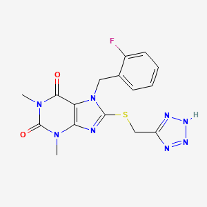 7-(2-fluorobenzyl)-1,3-dimethyl-8-[(1H-tetrazol-5-ylmethyl)thio]-3,7-dihydro-1H-purine-2,6-dione