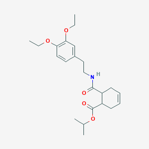 molecular formula C23H33NO5 B11493815 Propan-2-yl 6-{[2-(3,4-diethoxyphenyl)ethyl]carbamoyl}cyclohex-3-ene-1-carboxylate 