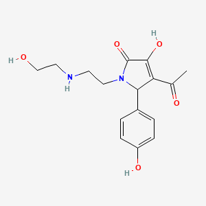 4-acetyl-3-hydroxy-1-{2-[(2-hydroxyethyl)amino]ethyl}-5-(4-hydroxyphenyl)-1,5-dihydro-2H-pyrrol-2-one