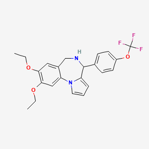 8,9-diethoxy-4-[4-(trifluoromethoxy)phenyl]-5,6-dihydro-4H-pyrrolo[1,2-a][1,4]benzodiazepine