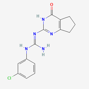 1-(3-chlorophenyl)-3-(4-oxo-4,5,6,7-tetrahydro-1H-cyclopenta[d]pyrimidin-2-yl)guanidine