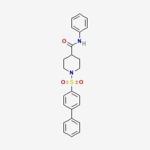 molecular formula C24H24N2O3S B11493861 1-(biphenyl-4-ylsulfonyl)-N-phenylpiperidine-4-carboxamide 