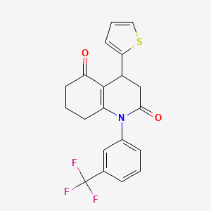 4-(thiophen-2-yl)-1-[3-(trifluoromethyl)phenyl]-4,6,7,8-tetrahydroquinoline-2,5(1H,3H)-dione