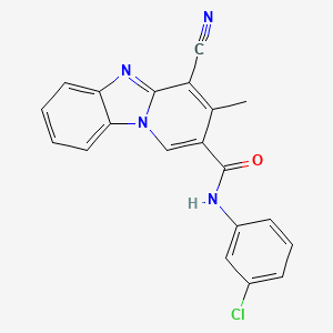 molecular formula C20H13ClN4O B11493906 N-(3-chlorophenyl)-4-cyano-3-methylpyrido[1,2-a]benzimidazole-2-carboxamide 