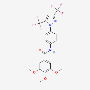 N-{4-[3,5-bis(trifluoromethyl)-1H-pyrazol-1-yl]phenyl}-3,4,5-trimethoxybenzamide