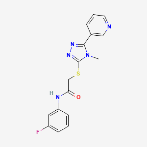 N-(3-fluorophenyl)-2-{[4-methyl-5-(pyridin-3-yl)-4H-1,2,4-triazol-3-yl]sulfanyl}acetamide