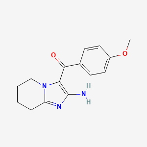 (2-Amino-5,6,7,8-tetrahydroimidazo[1,2-a]pyridin-3-yl)(4-methoxyphenyl)methanone